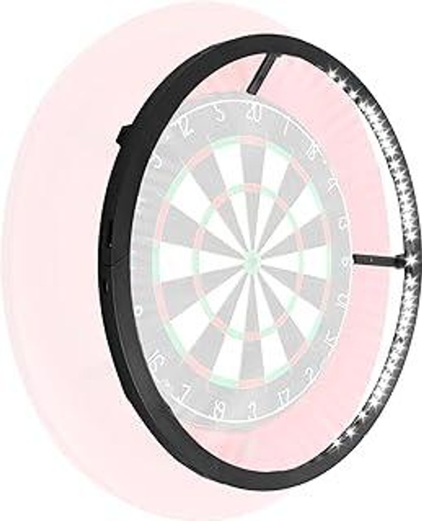 Dartscheibe Beleuchtung, 360° Dartboard Licht Beleuchtungssystem, Dart Beleuchtung Ring Dartscheibe Surround Ring Light für Wohnzimmer Oder Bar