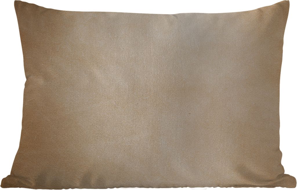 MuchoWow Outdoor Kissen - Leder - Strukturiert - Lederoptik - Beige - 50x30 cm - Wetterfest - Lounge Kissen - Sofa kissen - Wohnzimmer Dekoration