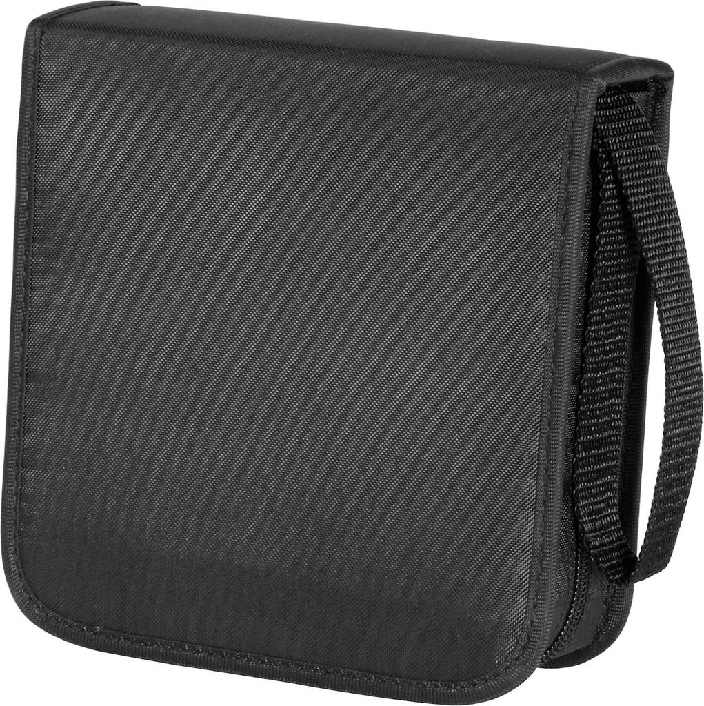 Hama CD Wallet Nylon 40, black, 164 x 170 x 61 mm, Schwarz, Nylon