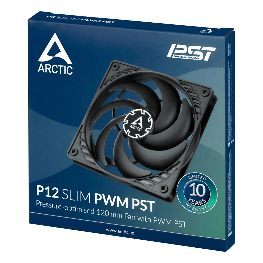 ARCTIC P12 Slim PWM PST 120mm - Ventola Sottile PC Alta Pressione Statica - 5
