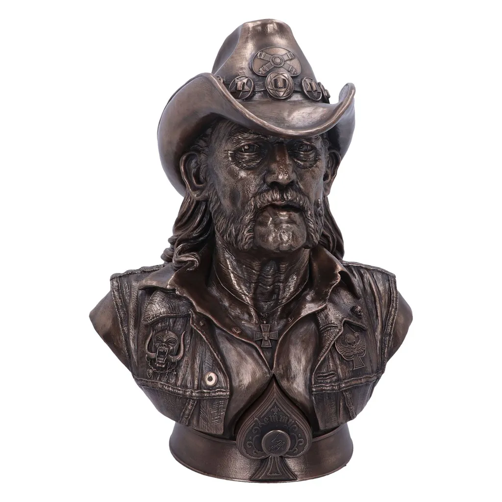 Buste Lemmy Kilmister Motörhead - Statue Peinte à la Main de 35 cm