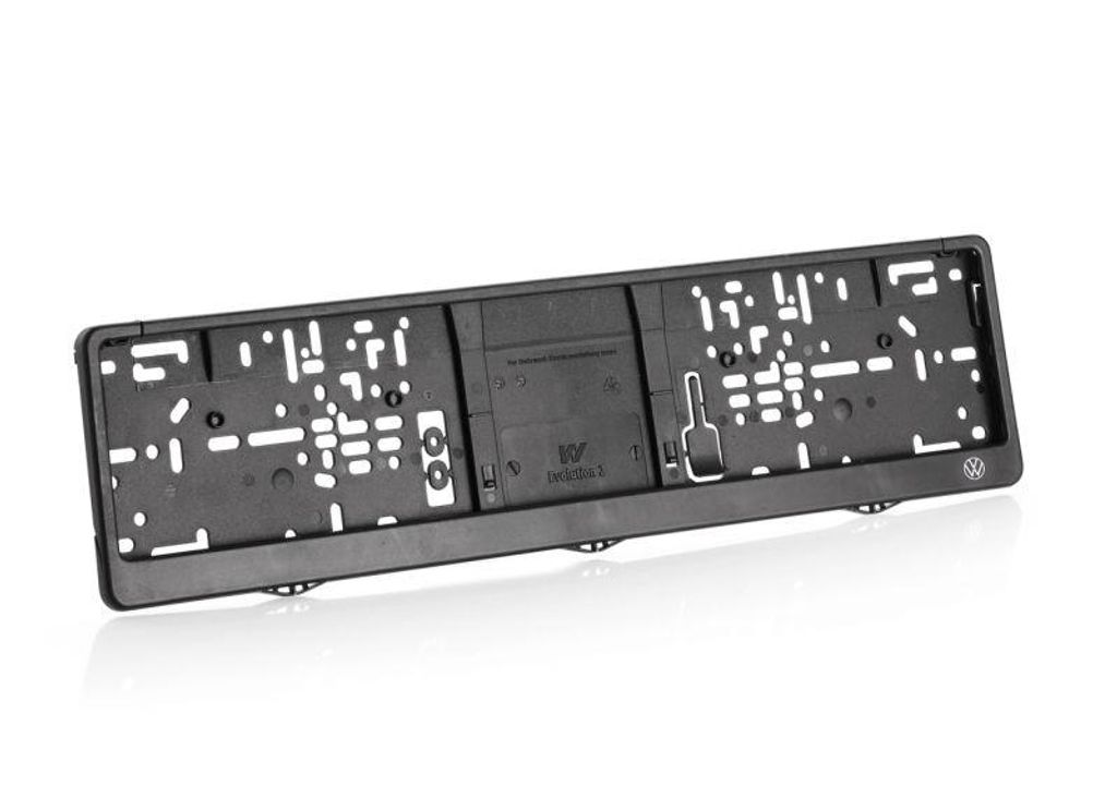 Original Volkswagen Kennzeichenhalter Schwarz Produktbild 