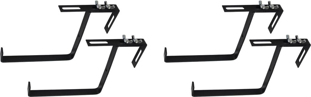 Blumenkasten-Halter 2 Sets schwarz