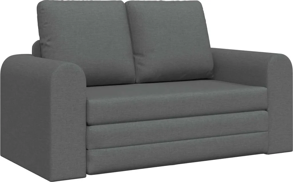 Banquette lit pliable grise en tissu 148 cm vidaXL haute résistance