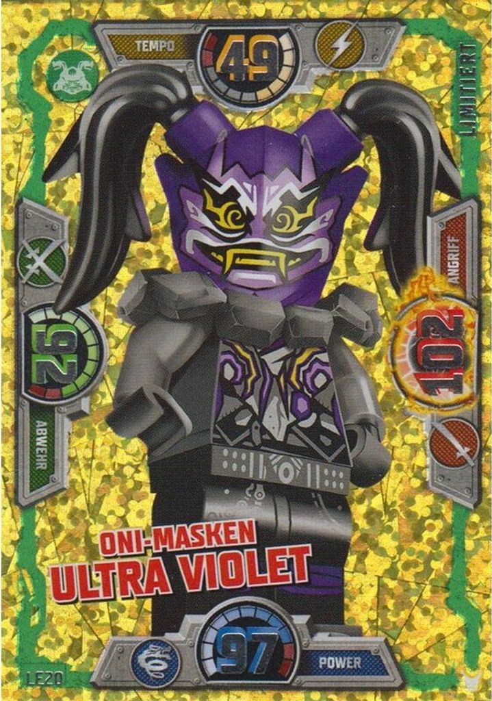 LE20 - Oni-Masken Ultra Violet - Limitierte Auflage - LEGO Ninjago SERIE 3