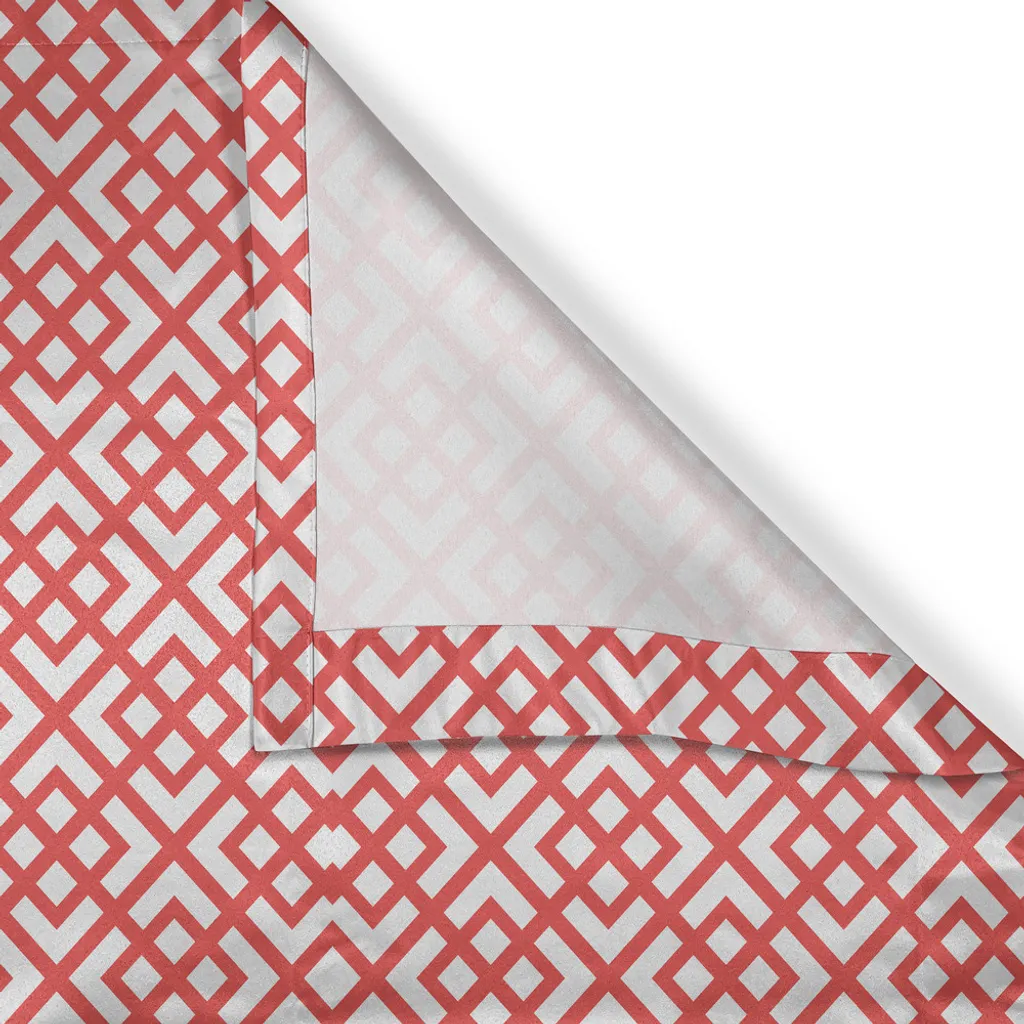 Rideau à œillets rose ABAKUHAUS 280x175 cm avec motifs géométriques - 6