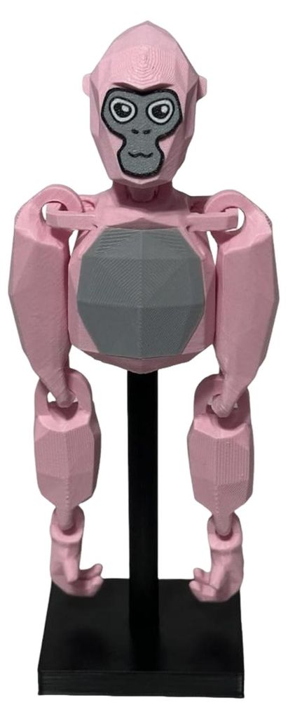 15 cm große Gorilla-Figur mit Ständer, 3D-gedruckt, bewegliche Gelenke, geometrischer Orang-Utan, Schreibtischspielzeug, Dekoration, Ornament, Ge...