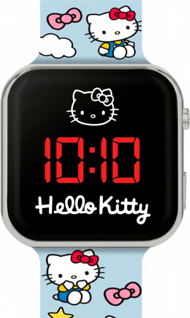 Hello Kitty LED-Uhr mit Bedrucktem Armband Bunt Unisize Sanrio