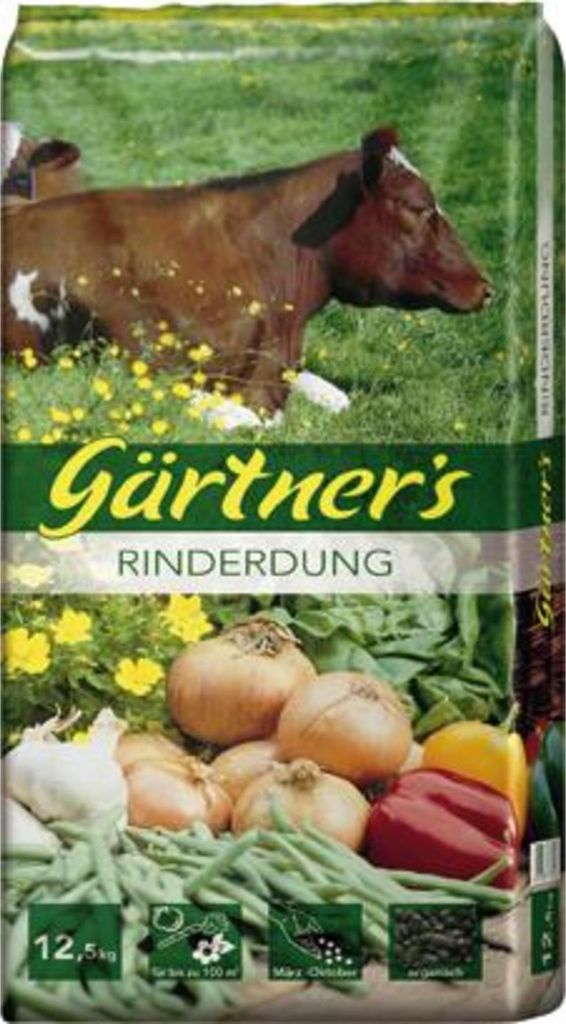 Gärtner ́s Rinderdung, gekörnt, 12,5 kg