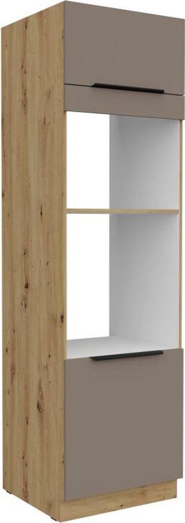 Einbauschrank LUNARA – Breite 60 cm, Dunkelbeige/Eiche handwerklich gefertigt