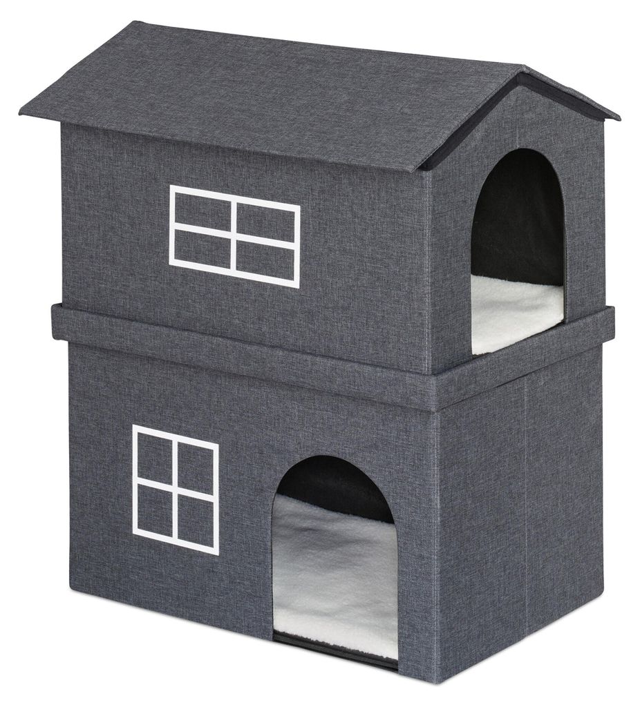 Relaxdays : maison pour chat en tissu, niche pour chat avec Image du produit 