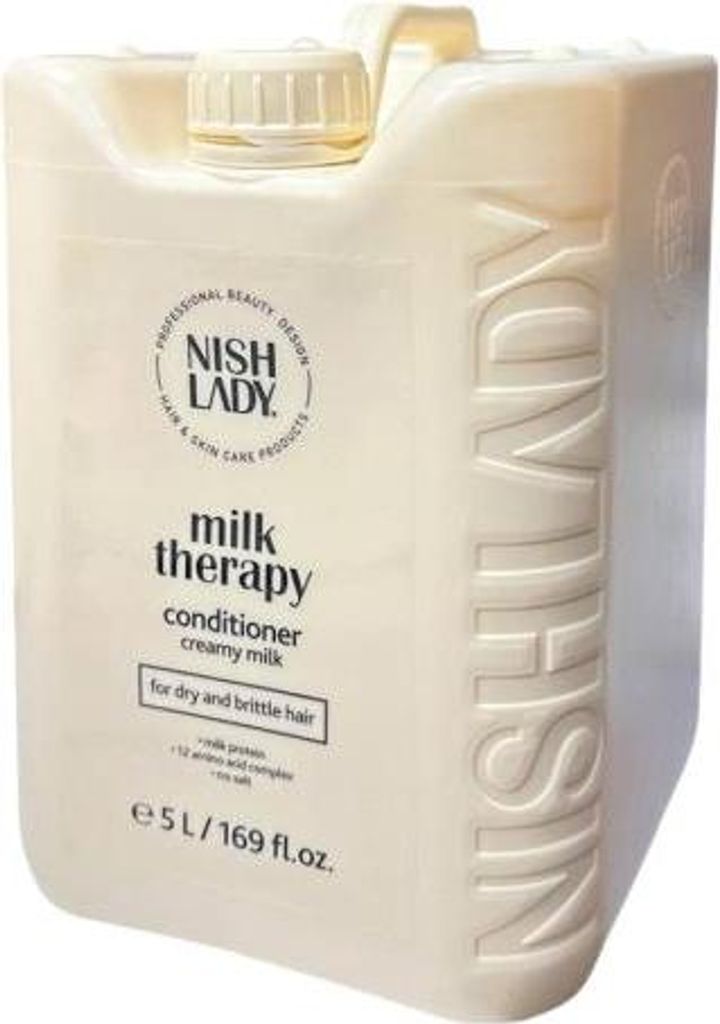 Nishlady | Haarspülung - Milk Therapy - 5000 Ml - Milchproteine - Intensive Regeneration - Glanz - Geschmeidigkeit