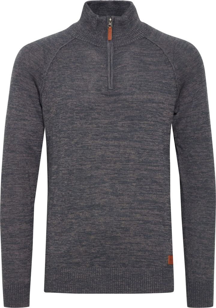 BLEND BHDanovan Herren Strickpullover Troyer Feinstrick Pullover mit Troyerkragen Reißverschluss Rippbündchen Baumwollmischung Regular fit