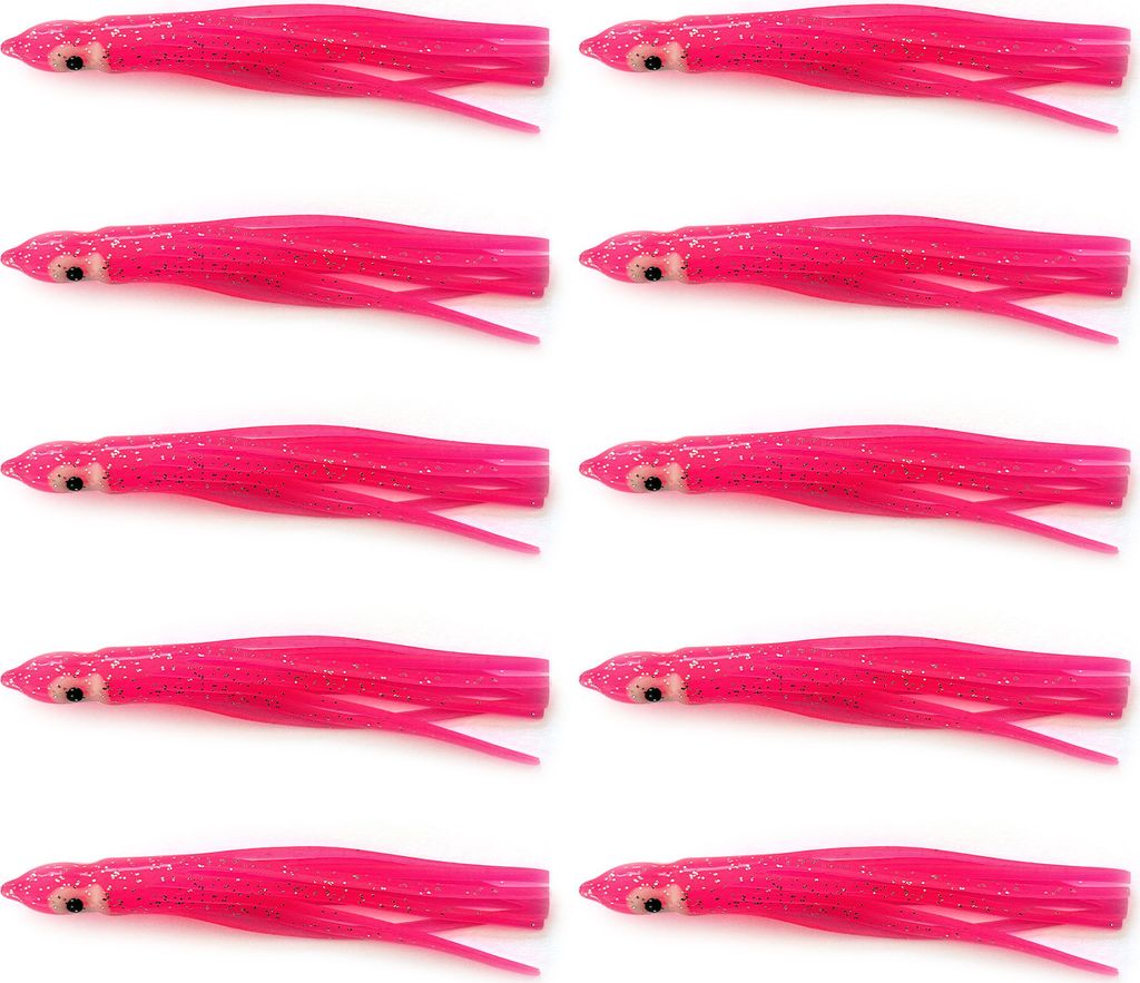10 Stücke 9 CM/2G Weicher Tintenfischrock Köder Leuchtend Realistisches Silikon Salzwasser Trolling Angeln Künstlicher Glow Octopus Köder Angel...
