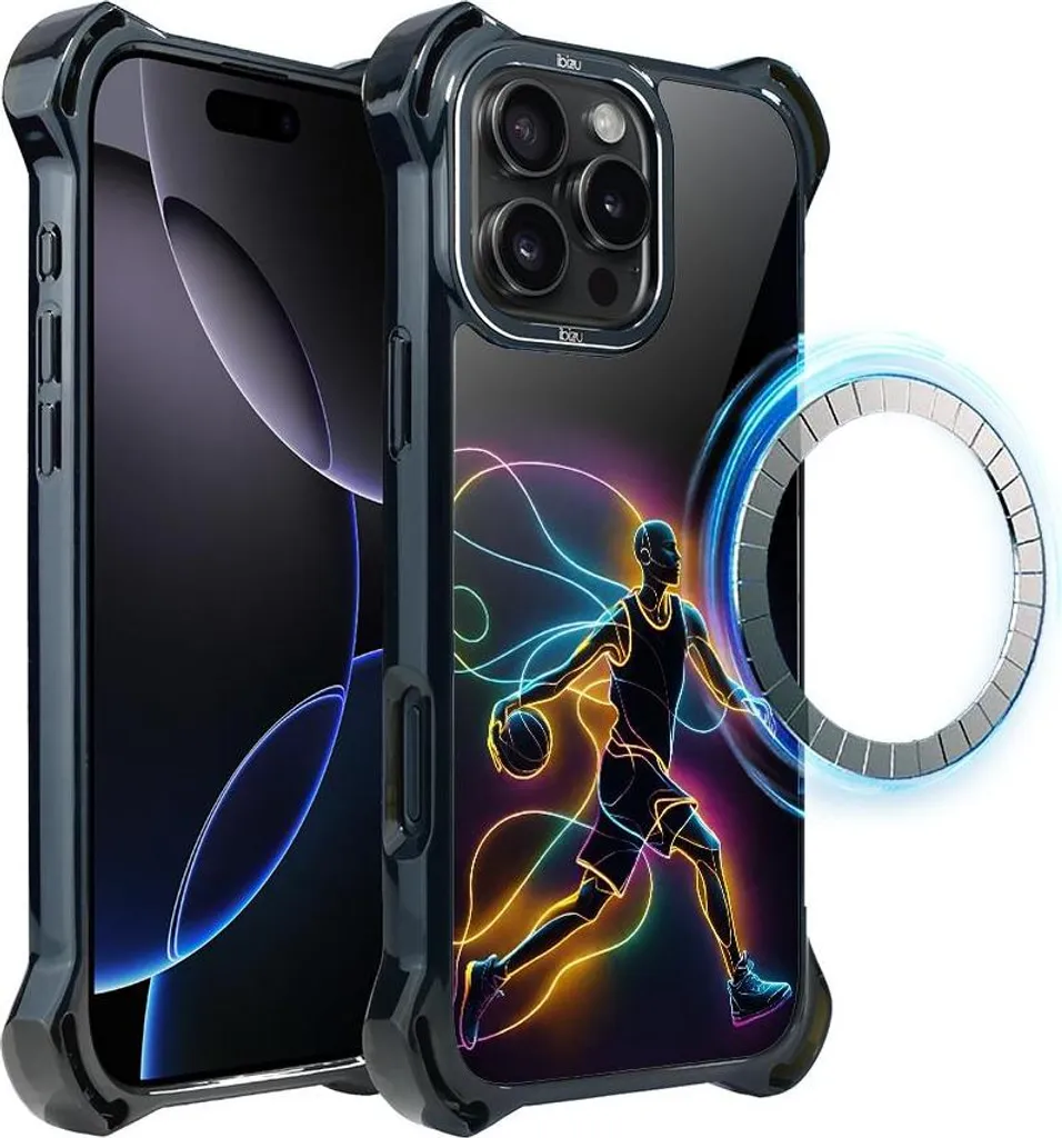 Custodia IBIZU DropGuard Ultra per iPhone 16 Pro con MagSafe, #ElectroMove, Spirito del basket
