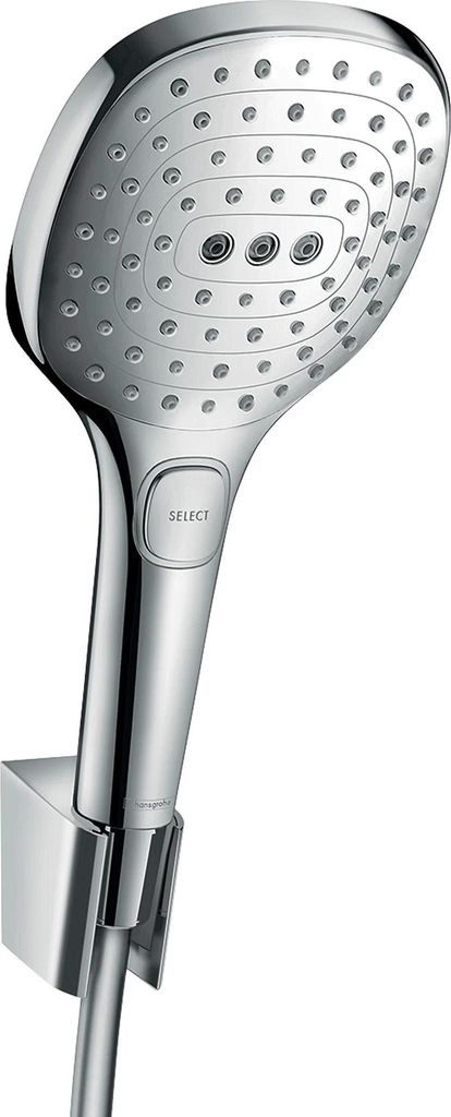 hansgrohe Raindance Select E Brausehalterset 120 3-jet mit Brauseschlauch Länge 125cm, chrom, 26700000