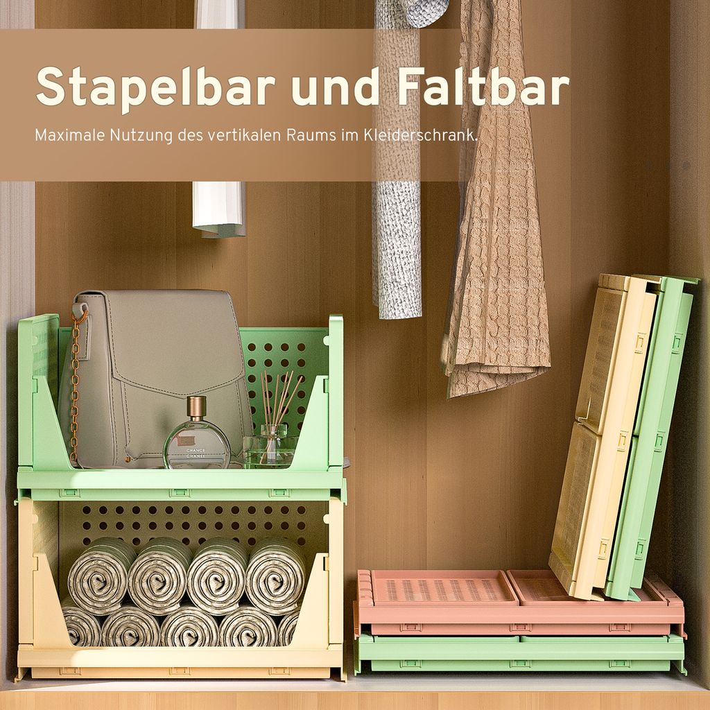 Yorbay Schubladenbox, 3er Set, Stapelbare Kleiderschrank Produktbild 4