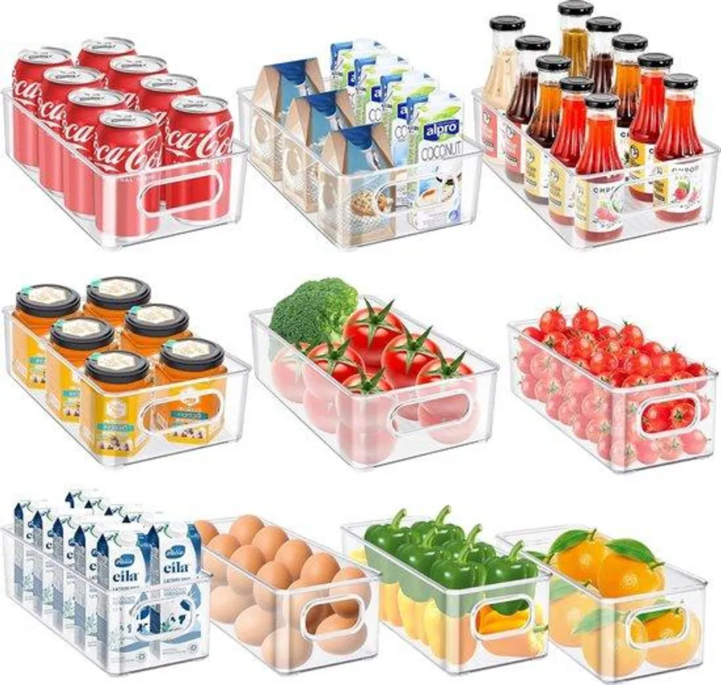 Boîtes de Rangement Cuisine sans BPA - Set de 10 Bacs de Stockage