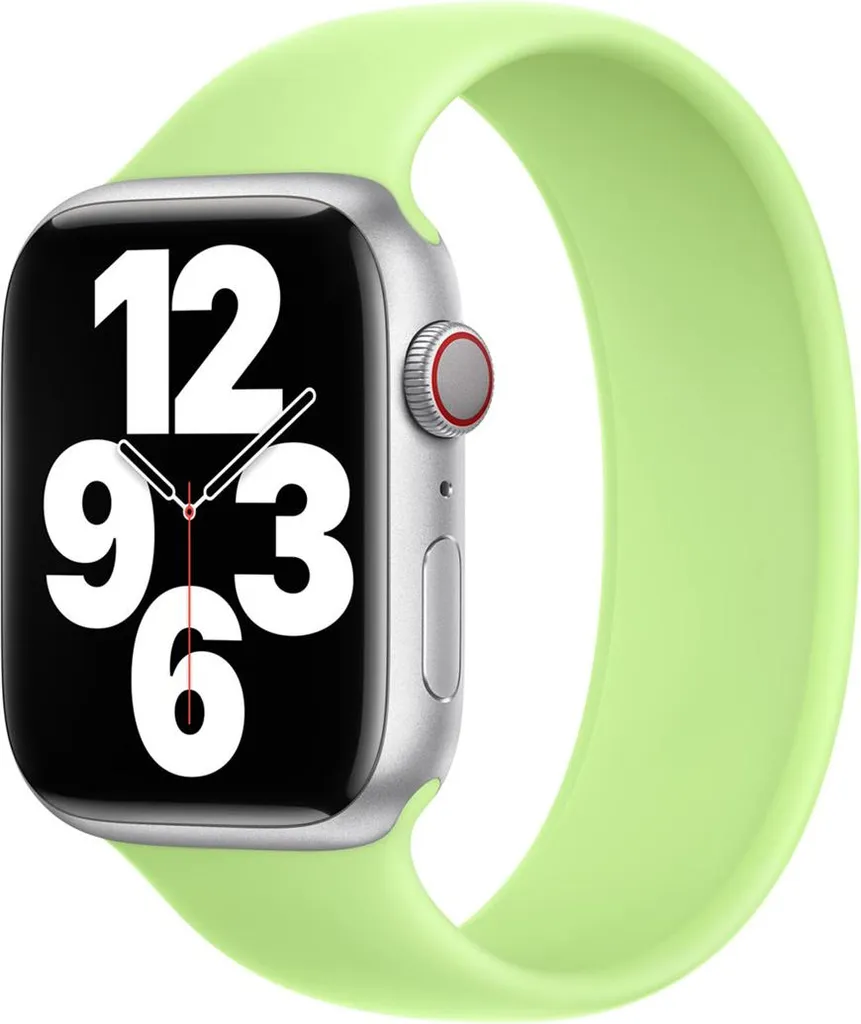 Cinturino Apple Watch Verde Germoglio Solo Loop Taglia 2 Silicone