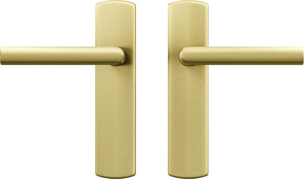 AXA Türbeschlagset für Innentüren – Curve Click Milan – Türgriff Gold – Türgriff mit Schutzschild