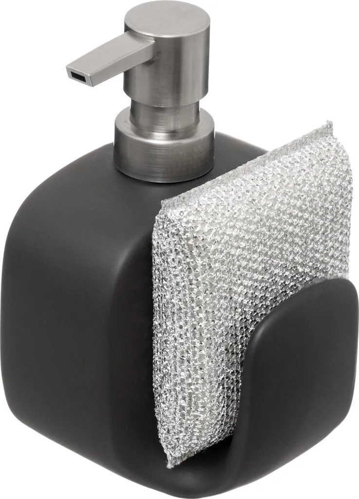 Dosatore Sapone Nero Opaco 5five 400ml | Design Moderno per Lavello