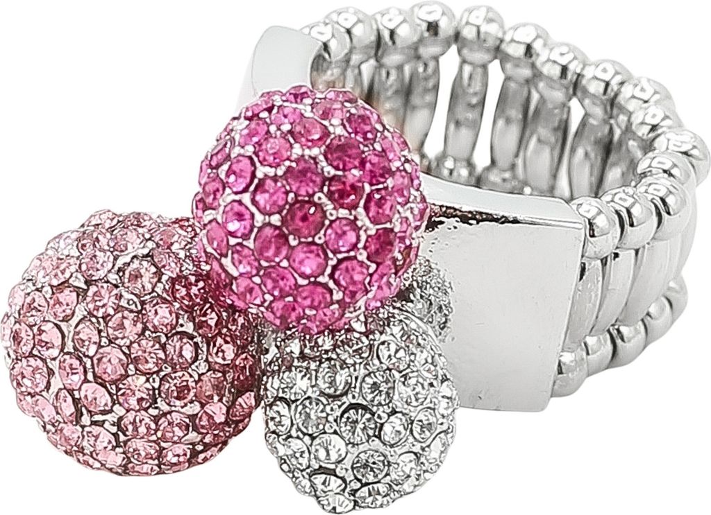Ring Space Elastischer Ring mit Glassteinen von collezione alessandro