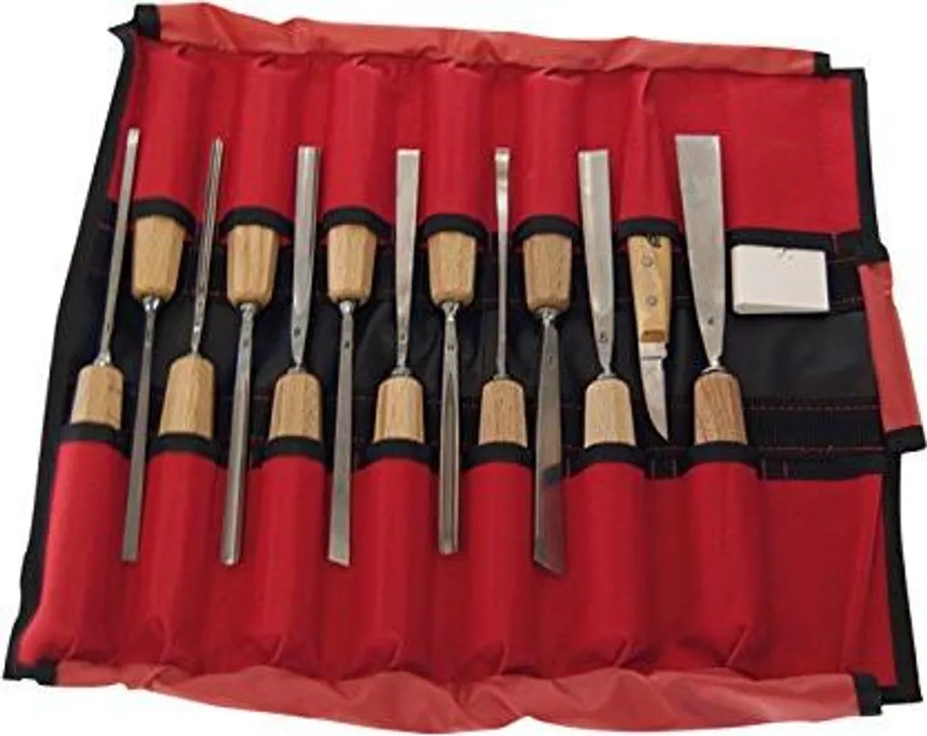 Set de ciseaux à bois professionnels STUBAI en trousse de rangement 15pcs
