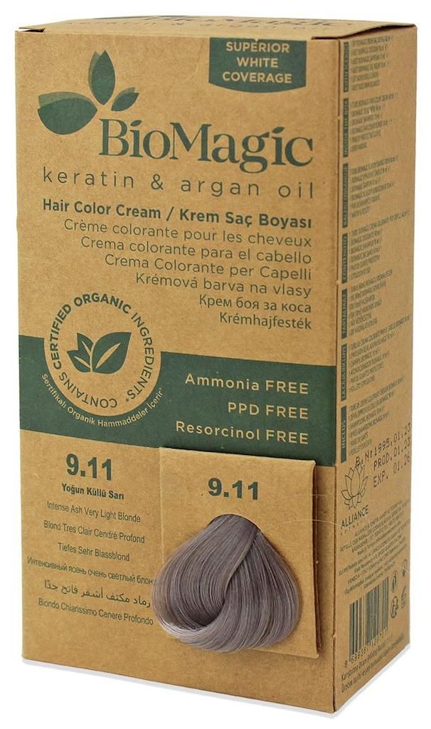 HAARFARBE INTENSIVES ASCHBLOND, SEHR HELLES BLOND (9.11) 250 g – BIOMAGIC
