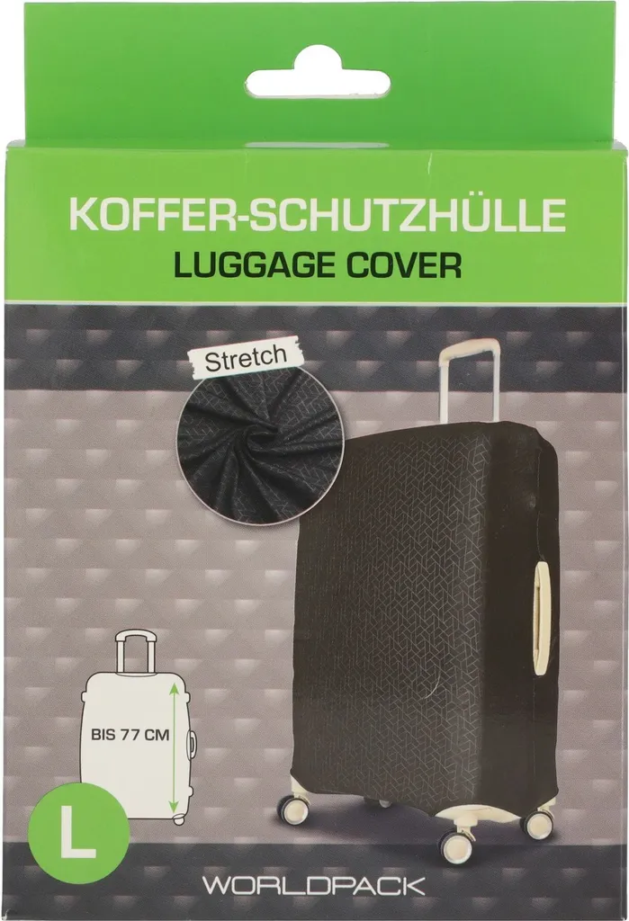 Housse de valise L noire WORLDPACK anti-rayures et robuste