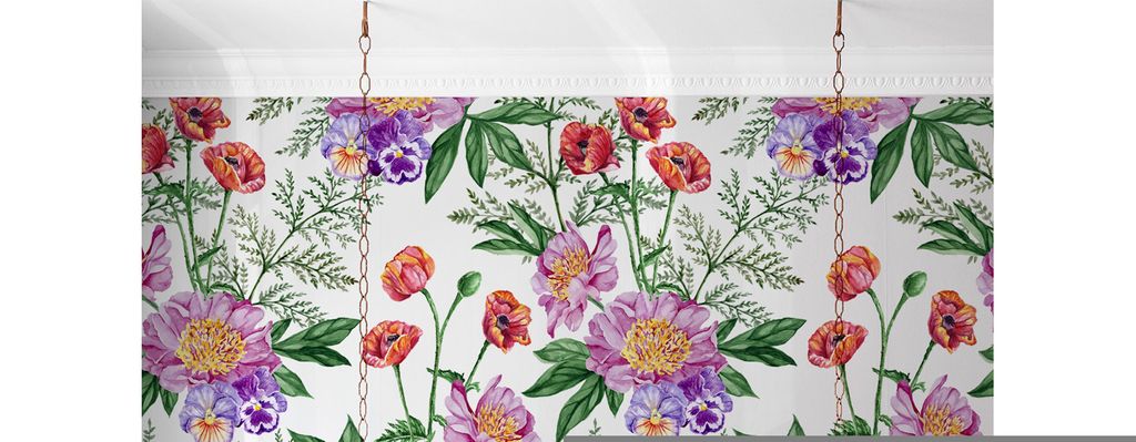 Coloray Fototapete 152x104 cm Latextapete Magicstick - Bouquet Peonies Botanicalwork.