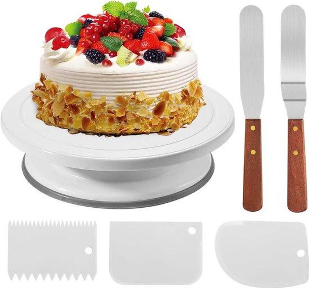 Drehbare 6-teilige Kuchenform, zweiteiliges Eckmörtel-Set, dreiteiliges Schokoladen-Smoothie-Set, Tortenmodellierwerkzeug, Backhilfsmittel