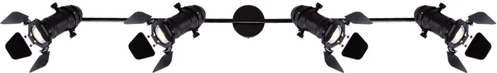 Projecteur Métal Noir 4 Spots GU10 Globo - Éclairage Orientable Design - 6