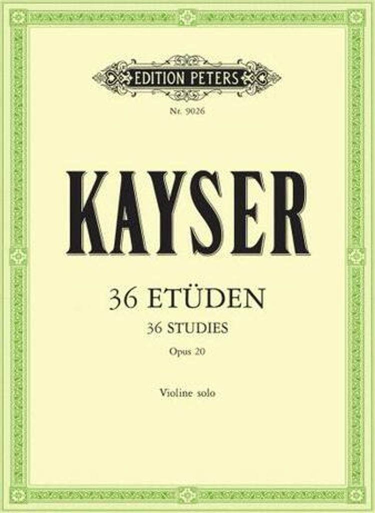 36 Etüden op. 20, Violine solo