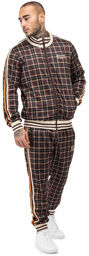 Lonsdale Hedley Slim Fit Trainingspak, bruin, maat M, voor Productafbeelding 