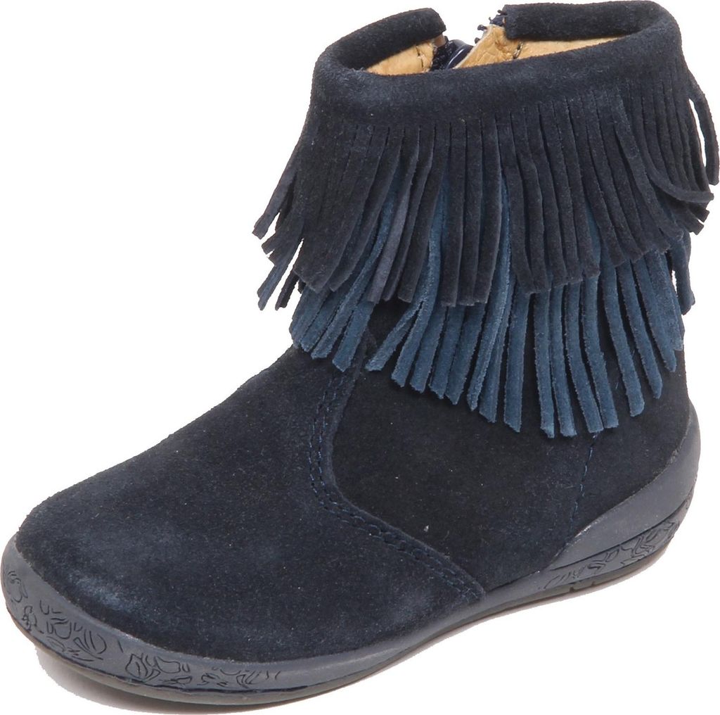 F7356 stivale bimba girl baby NATURINO vintage blue suede shoe boot