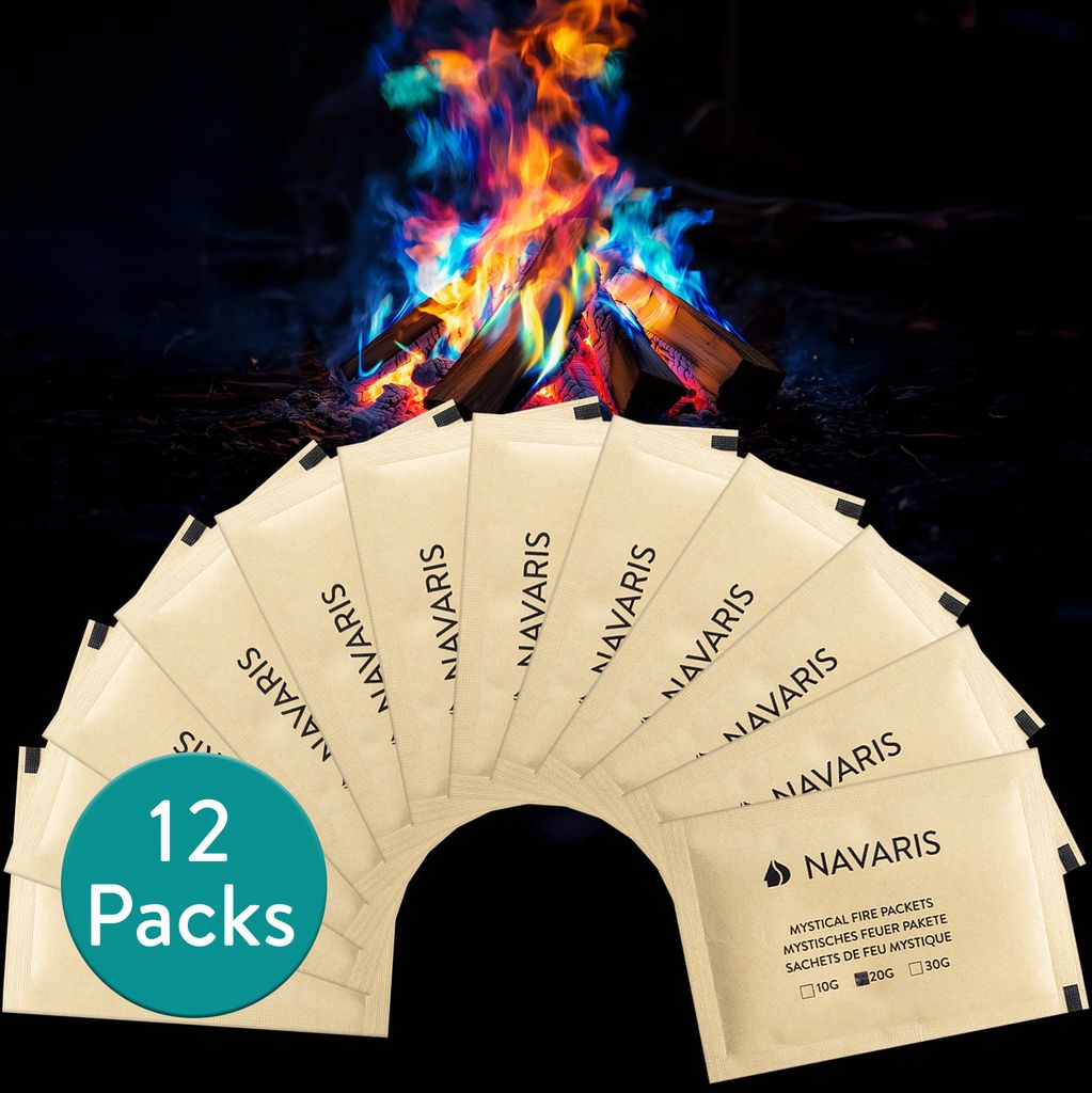 Navaris Feuerfarben Pulver - Buntes Feuer für Lagerfeuer - Produktbild 