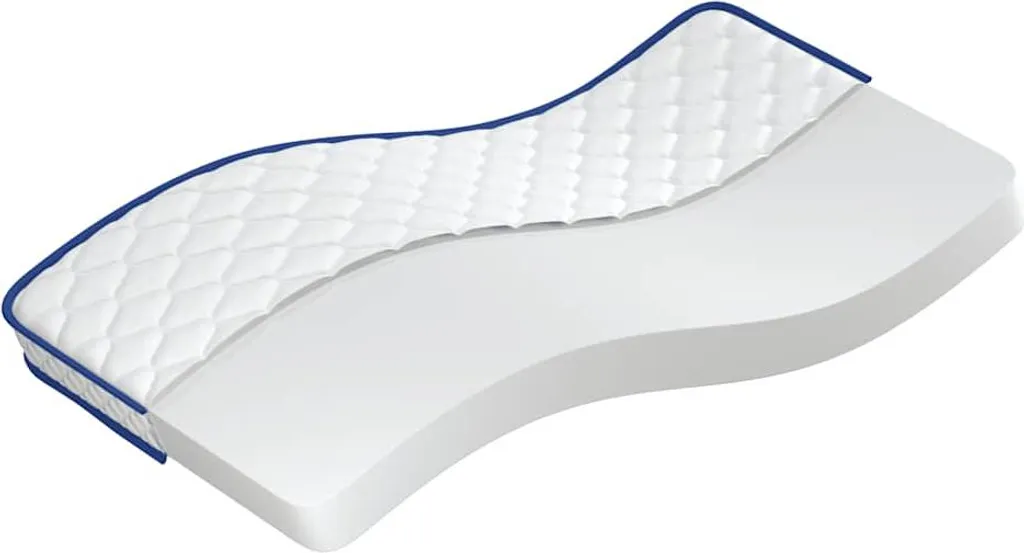 Matelas mémoire de forme 90x190x17 cm blanc contre le mal de dos