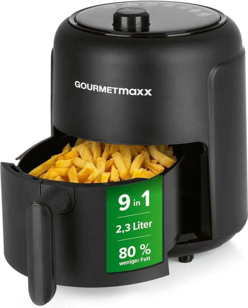 GOURMETmaxx 2,3L Friggitrice ad Aria Calda 1000W - Efficienza 360°