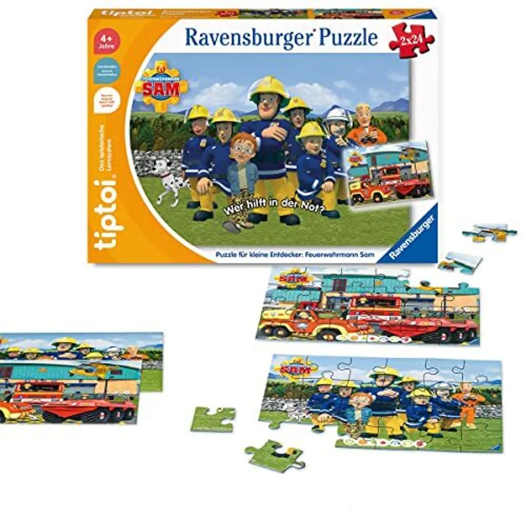 Puzzle Sam le Pompier : Activité Éveil et Motricité pour 3-5 ans