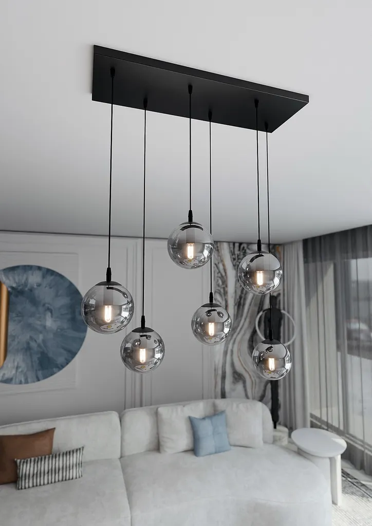 Lustre Salon COSMO 6 Branches - Solution Éclairage Grand Espace E14 - 3