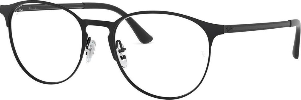 Ray-Ban RB6375, Erwachsener, Uni, Rund, Schwarz, Nicht-polarisierte Linse, Metall