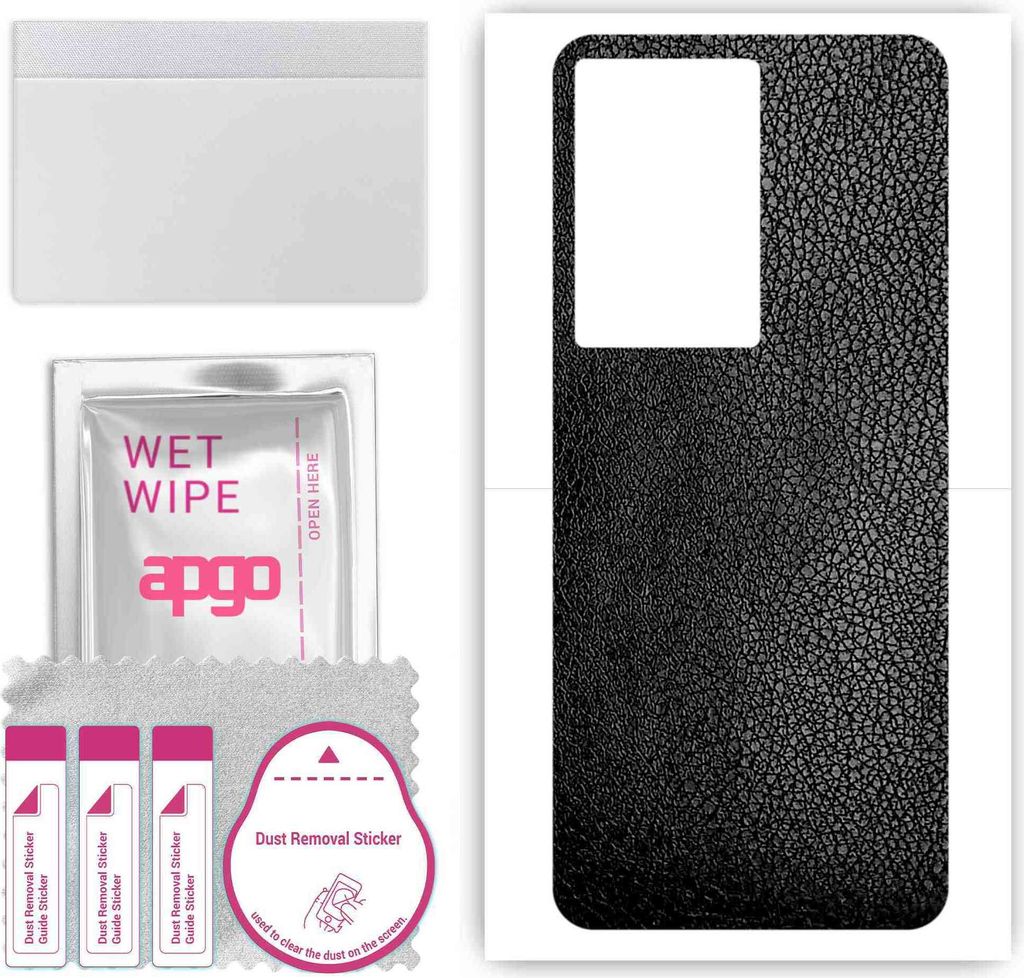 apgo Rückseite Schutzfolie, Skin, kompatibel mit Vivo S17 Pro, Hinten Displayschutzfolie aus Vinylfolie, kratzfest, einfache Montage - Schwarzes L...