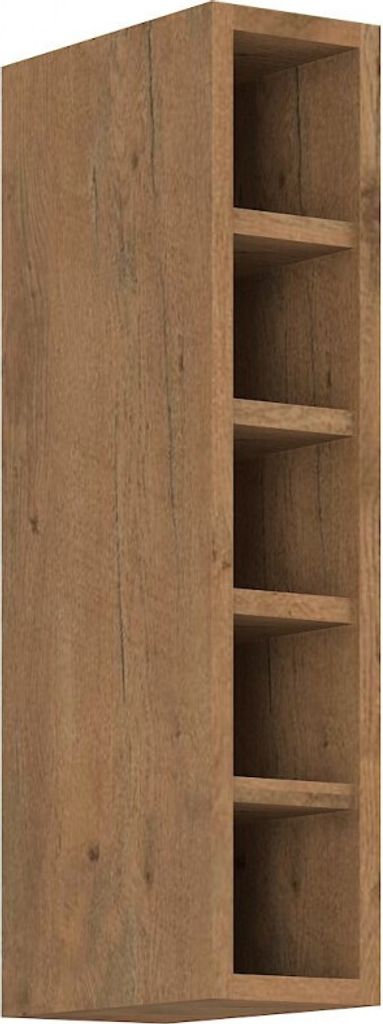 Armadietto superiore aperto VANYA - larghezza 15 cm, rovere Immagine del prodotto 