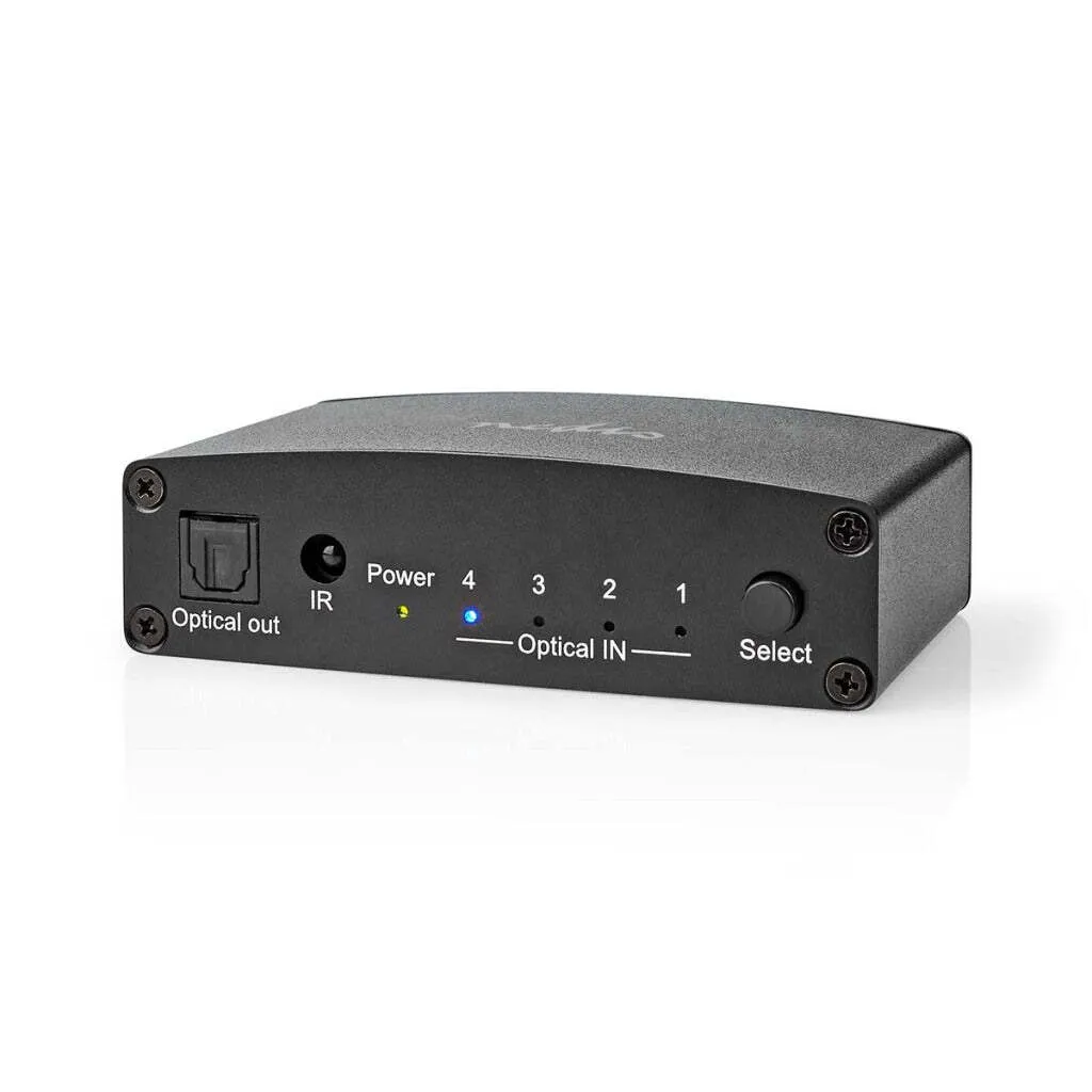 Commutatore Audio 4 Porte TosLink SPDIF | Switch Metallo Telecomando
