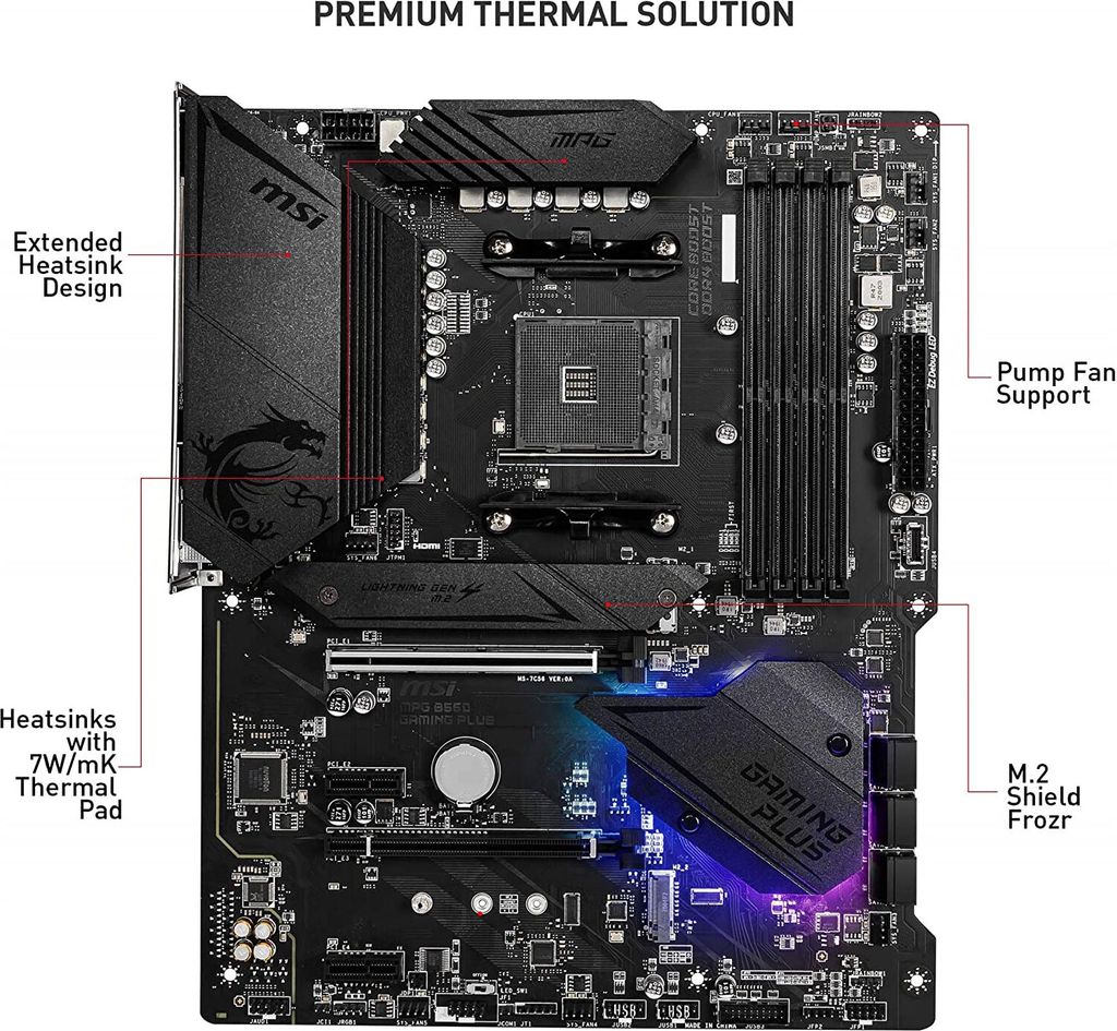 MSI MPG B550 Gaming Plus AMD B550 Socket AM4 ATX Zdjęcie produktu 11