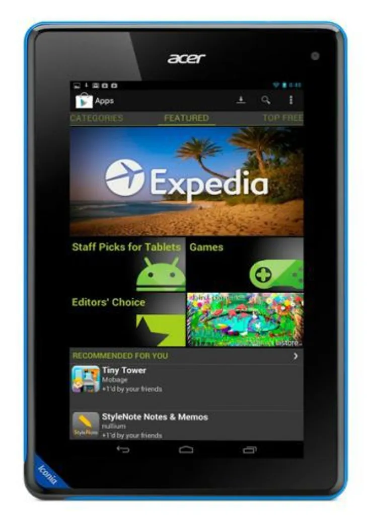 Tablette compacte Acer Iconia Tab B1 7 pouces pour lecture et web