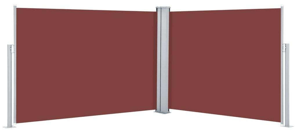 vidaXL Ausziehbare Seitenmarkise Braun 100 x 1000 cm