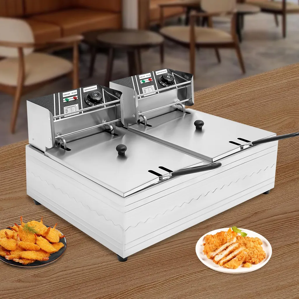 Friteuse classique argentée 4 personnes avec température modulable 2000W