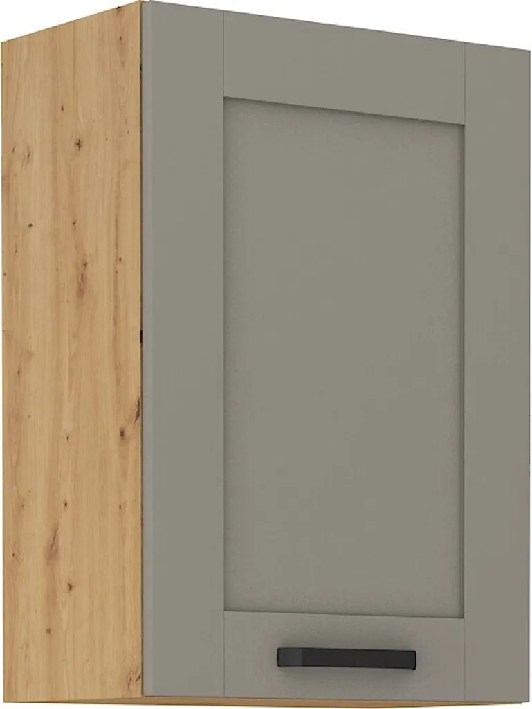 Pensile Cucina LAILI 50cm Grigio e Rovere Artisan | Mobile Alto Salvaspazio