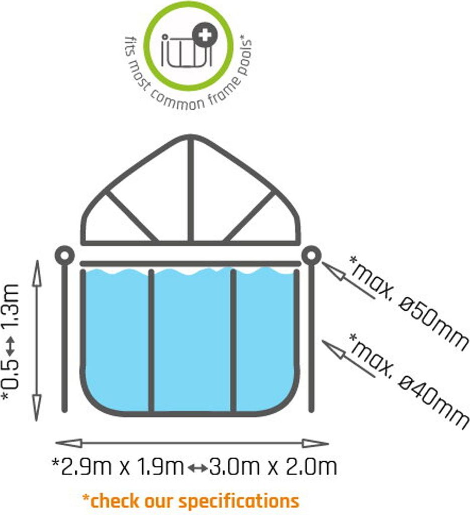 EXIT Poolabdeckung 300x200cm - universell Produktbild 3